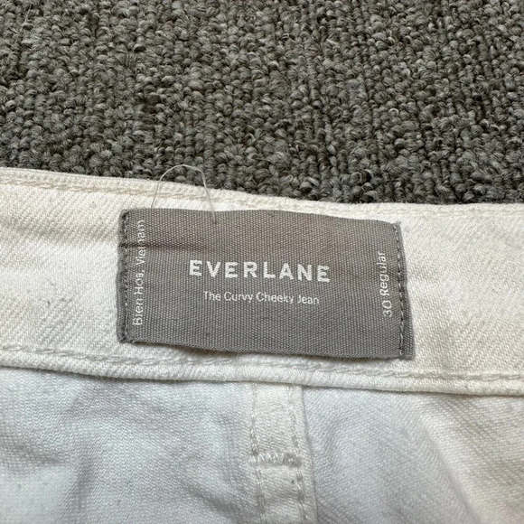 Everlane The Curvy Cheeky Jean in White Size Women's 30 Regular - Picture 2 of 7